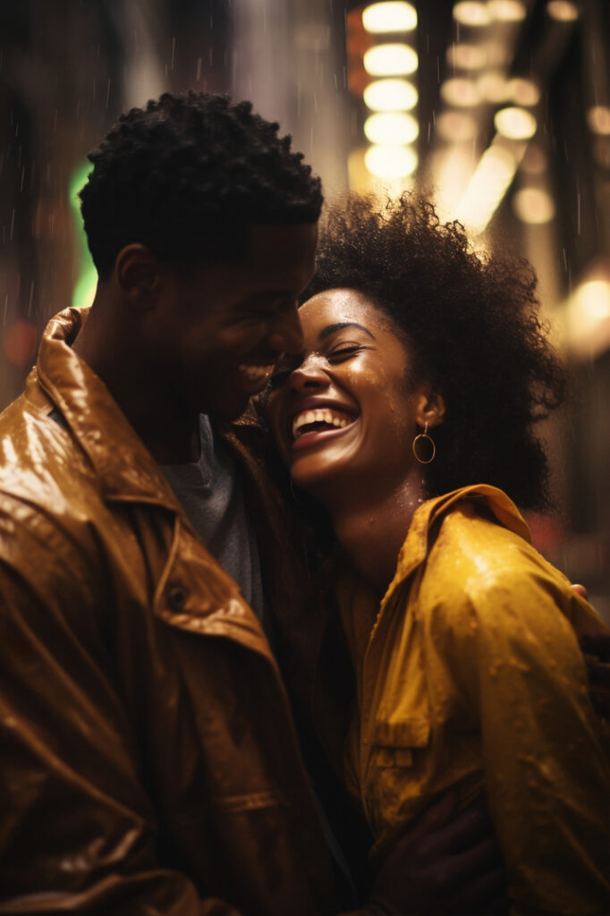 Young couple are living happy after non-invasive sexual enhancement.