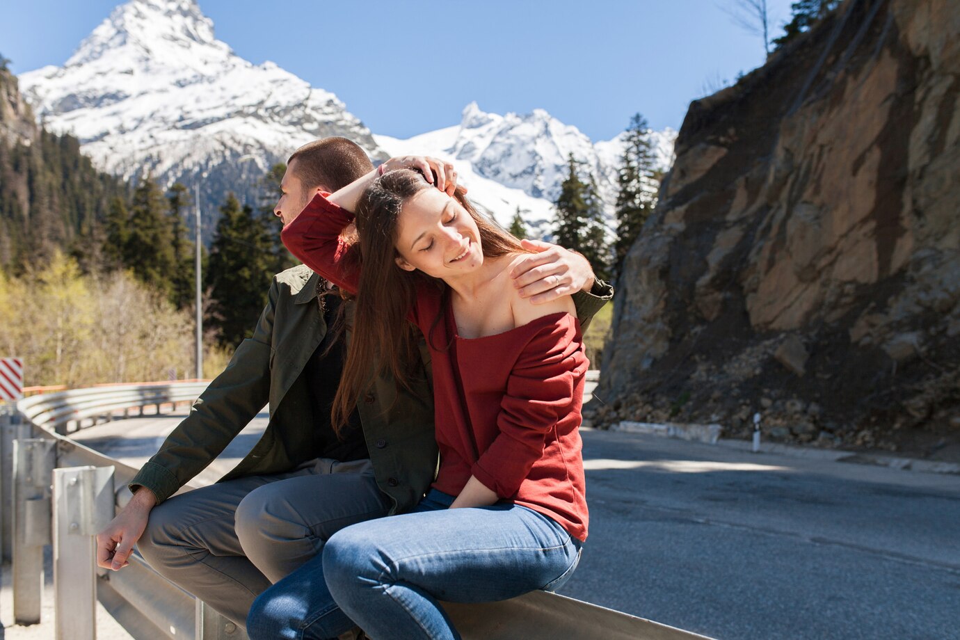 Young beautiful couple enhances sexual performance without drugs