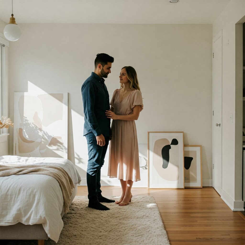 couple is happy after male performance enhanced