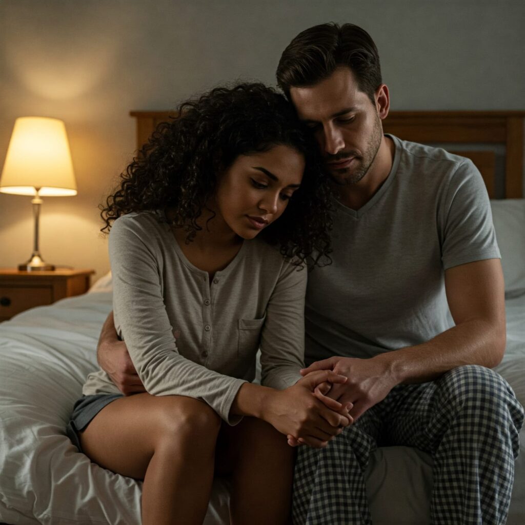 sad couple due to female arousal enhancement in the Ontario